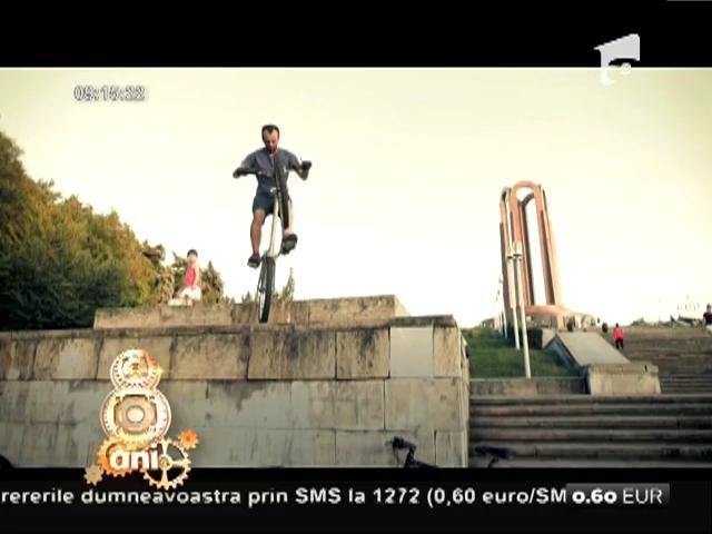 Marian Gugui, demonstrație de bike trial