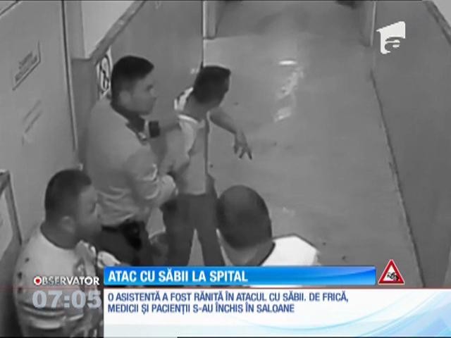 Atac cu săbii pe holurile Spitalului Județean din T&acirc;rgoviște