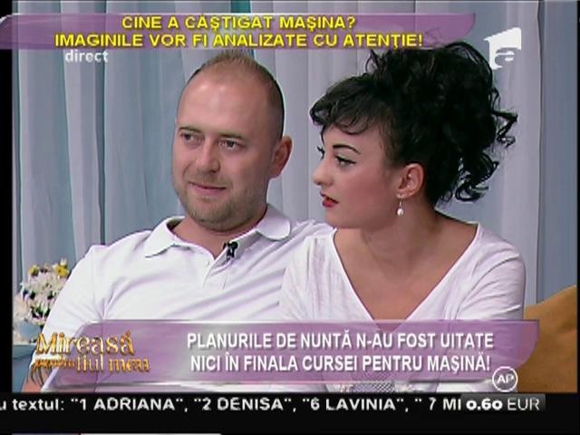 Planurile de nuntă nu au fost uitate nici &icirc;n finala cursei pentru maşină!