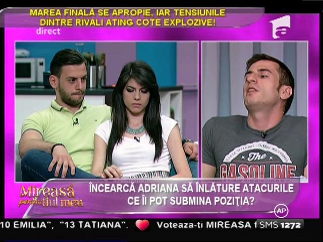 Cătălin: "Adriana şi Valentin &icirc;şi caută noi aliaţi pentru că cei vechi au părăsit competiţia!"