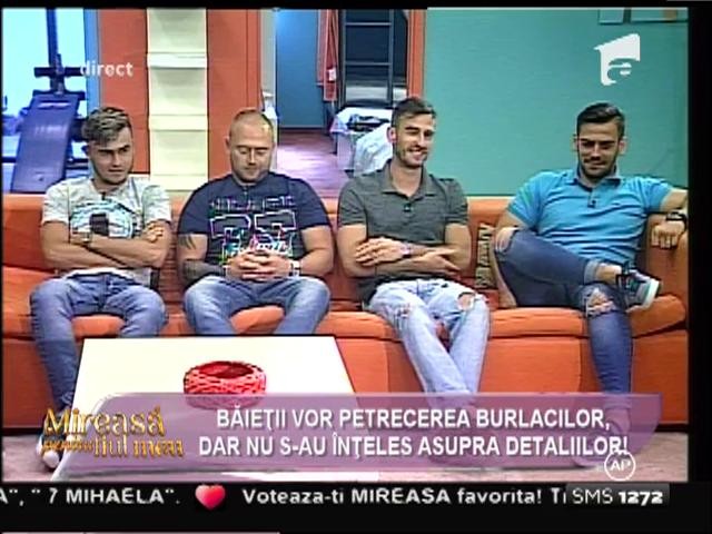 Dezbateri &icirc;ntre băieţi pe tema petrecerii burlacilor!