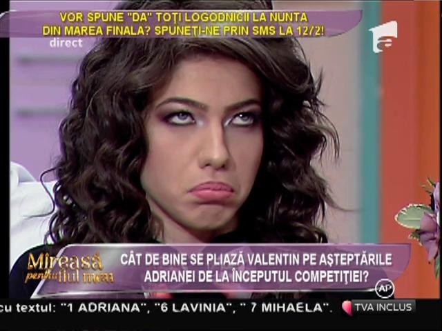 Declaraţie şocantă a Adrianei &icirc;naintea finalei: "Nu am intrat cu g&acirc;ndul la măritiș"