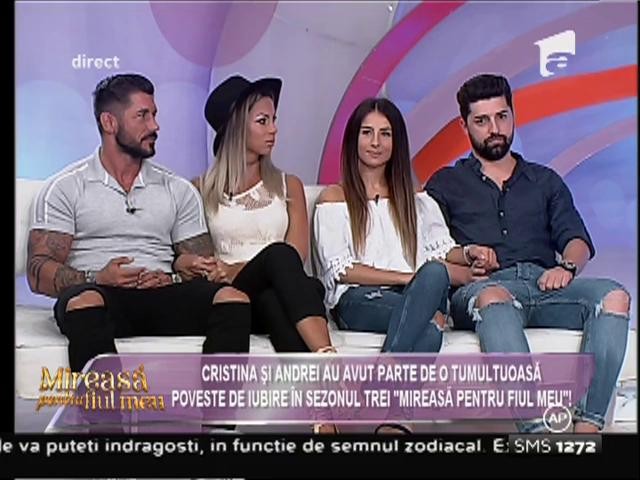 Andrei şi Cristina trăiesc o tumultoasă poveste de dragoste