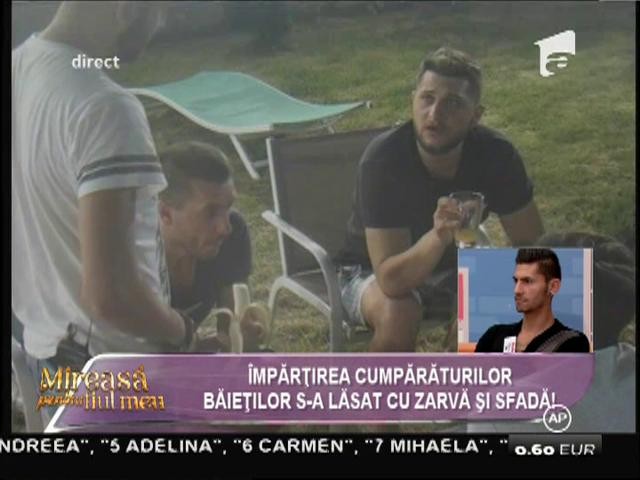 Război &icirc;ntre băieți la &icirc;mpărțirea cumpărăturilor!