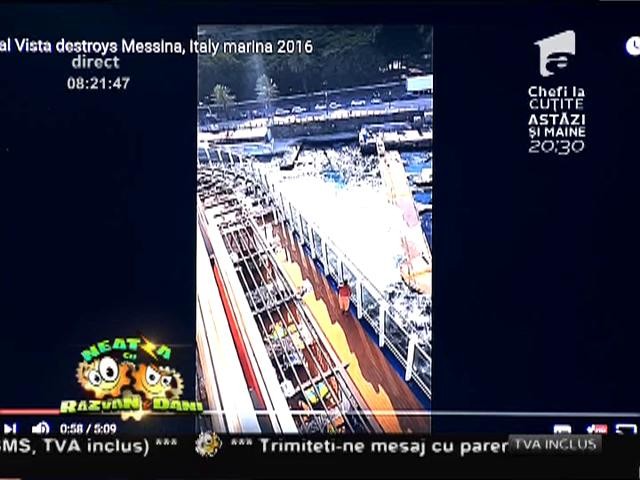 Smiley News: O imensă navă de croazieră a distrus un dig şi a scufundat mai mulute bărci &icirc;n Italia