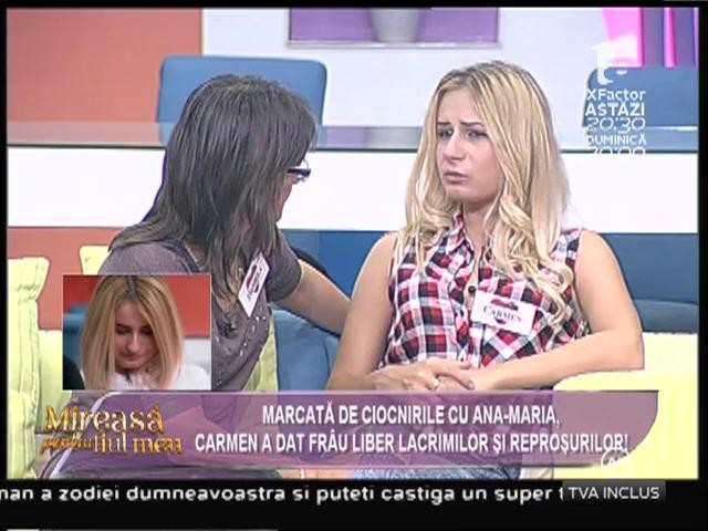 Marcată de ciocnirile cu Ana-Maria, Carmen a dat fr&acirc;u liber lacrimilor și reproșurilor