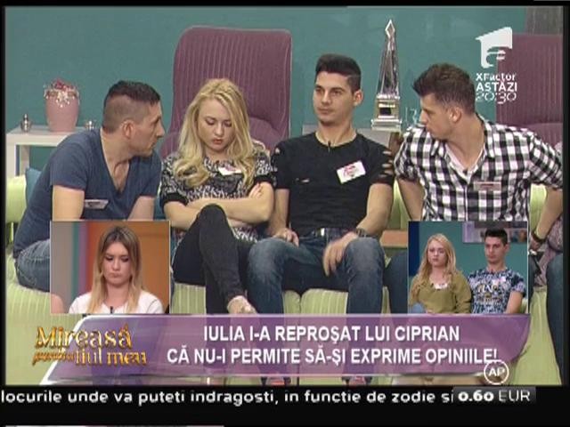 Ciprian, despre iubita lui: &rdquo;Nu-mi convine că Iulia &icirc;i apără pe alții, dar pe mine nu!&rdquo;