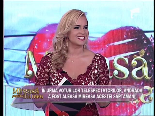 Andrada a fost desemnată Mireasă Săptăm&acirc;nii