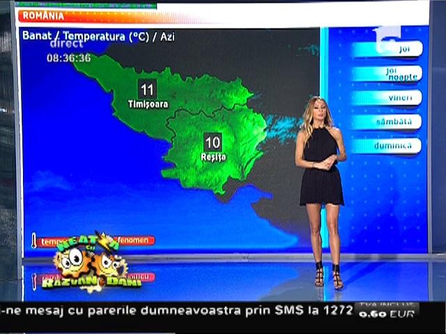 METEO! Cerul va fi mai mult &icirc;nnorat &icirc;n toată ţara