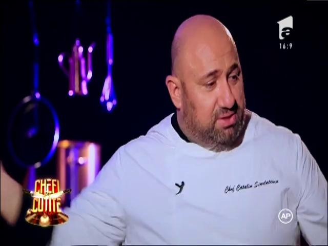 Chef Cătălin Scărlătescu, supărat că a pierdut proba &icirc;n fața lui chef Sorin Bontea