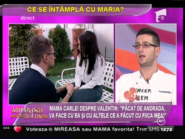 Valentin a răspuns acuzaţiilor mamei Carlei!