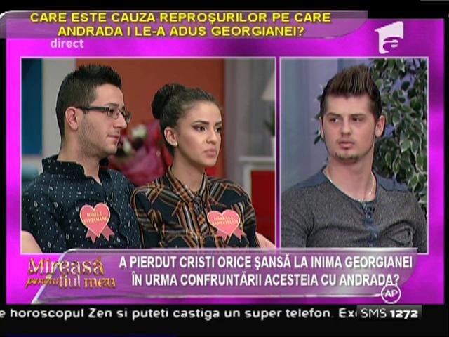 Andrei pune la &icirc;ndoială sinceritatea &icirc;mpăcării dintre Georgiana şi Andrada!