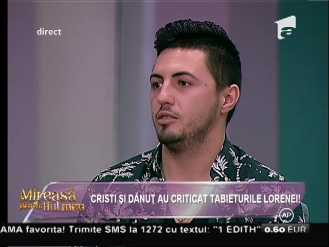 Lorena: "Cristi e slăbuţ tare, mai mult la mansardă dec&acirc;t fizic!"