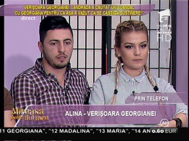 Verişoara Georgianei: "Andrada a căutat un scandal cu Georgiana pentru că aşa a văzut că se c&acirc;ştigă susţinere!"