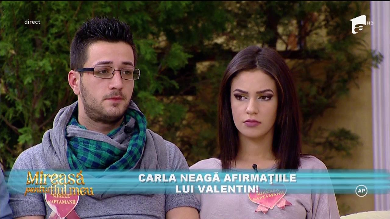 Carla neagă afirmațiile lui Valentin! Cine minte?