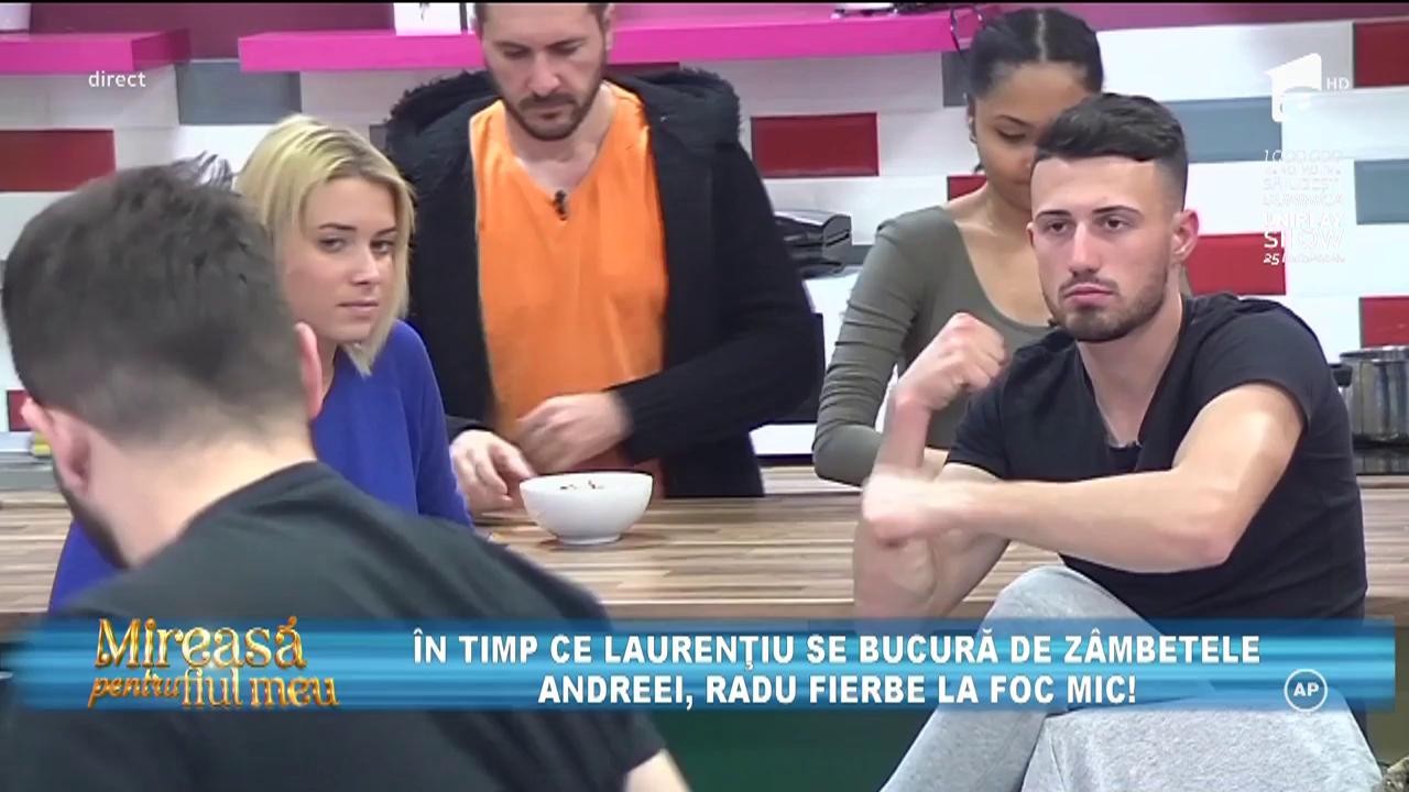 În timp ce Laurenţiu se bucură de zâmbetele Andreei, Radu fierbe la foc mic!
