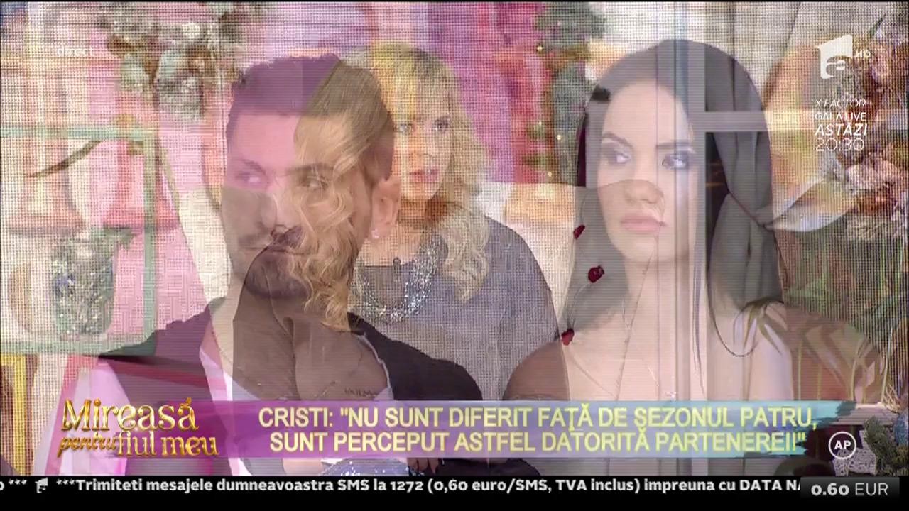 Cristi: "Nu sunt diferit faţă de sezonul patru, sunt perceput astfel datorită partenerei!"