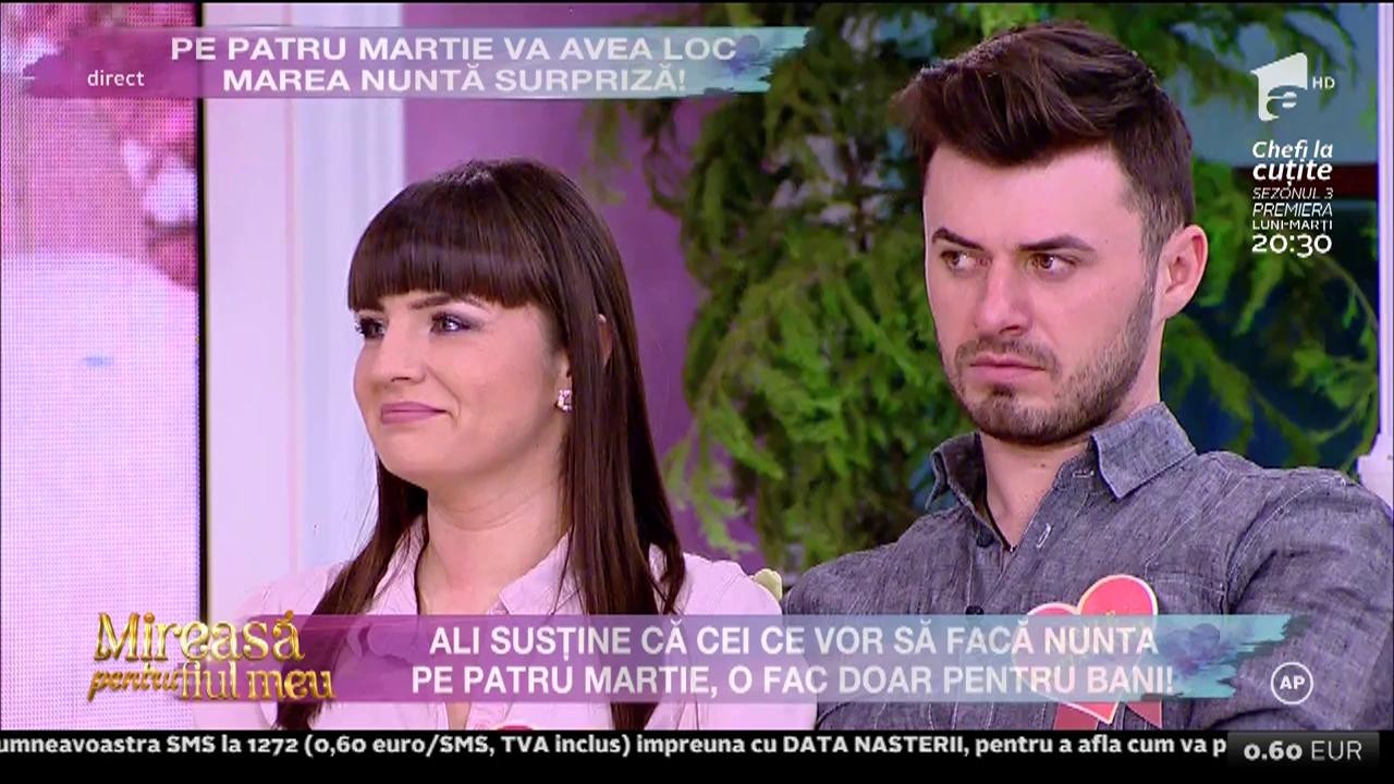 Ali susține că cei ce vor să facă nunta pe patru martie, o fac doar pentru bani!