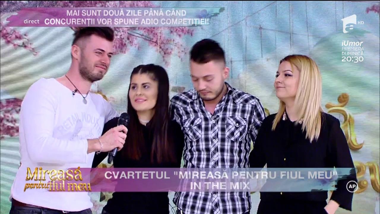 Georgiana, Mădălin, Geo și Alina au cântat live în platoul ”Mireasă pentru fiul meu”!
