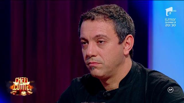 Manu Gabi, bucătar la o cantină din București, gătește "Mușchi de vită cu legume și sos Gorgonzola"