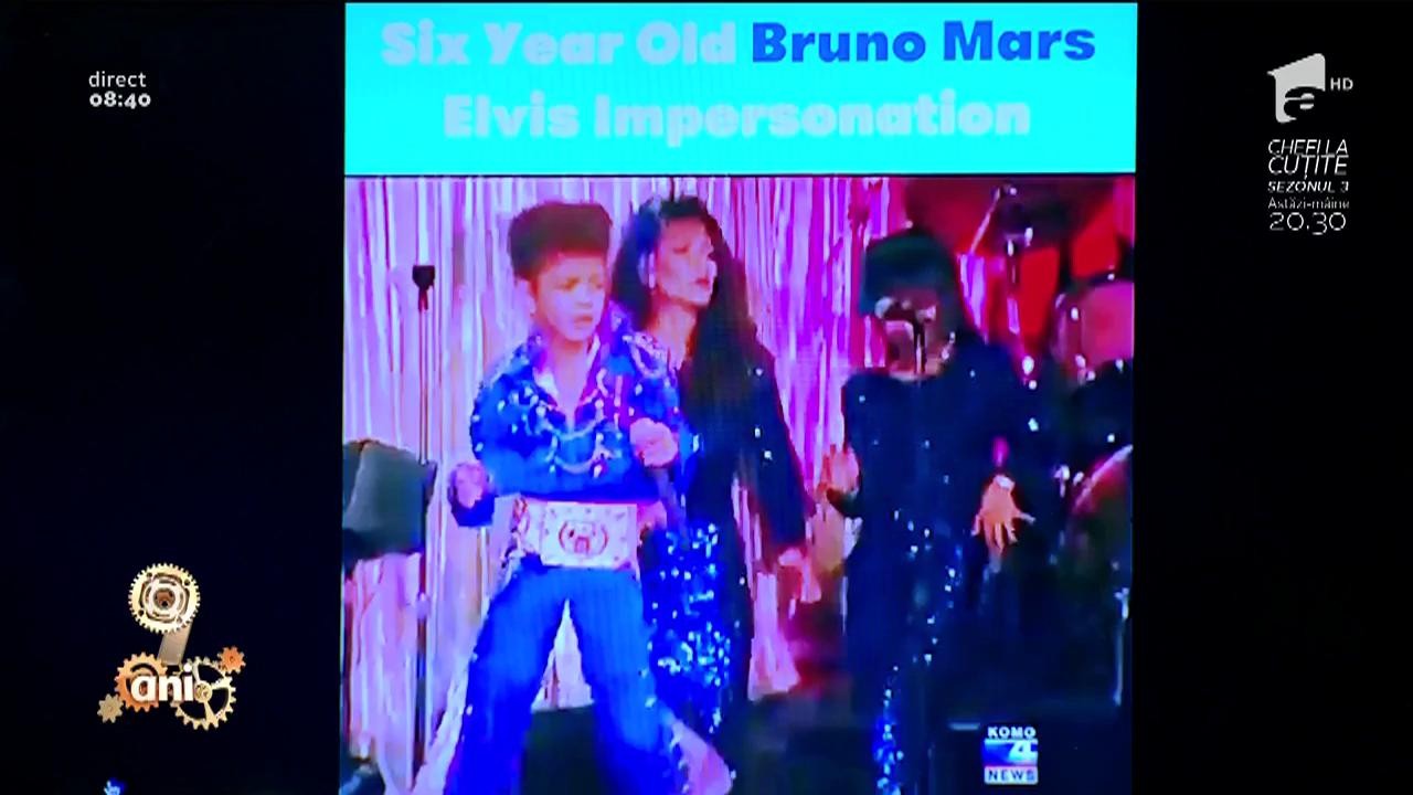 Cum arăta Bruno Mars, la șase ani. Artistul era o minune de copil! Îl imita perfect pe Elvis Presley: "Avea nervul ăsta de mic"