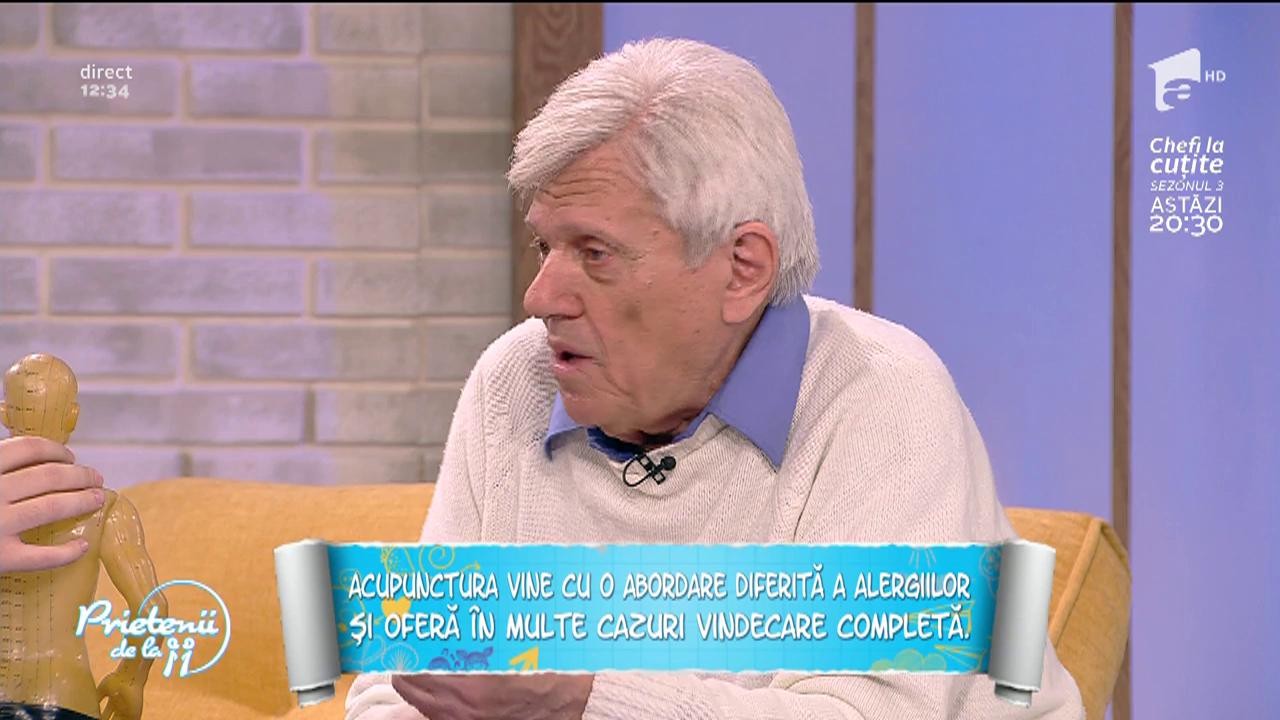 Acupunctura, metodă terapeutică care constă &icirc;n &icirc;nțeparea pielii &icirc;n anumite puncte ale corpului, cu ace foarte subțiri