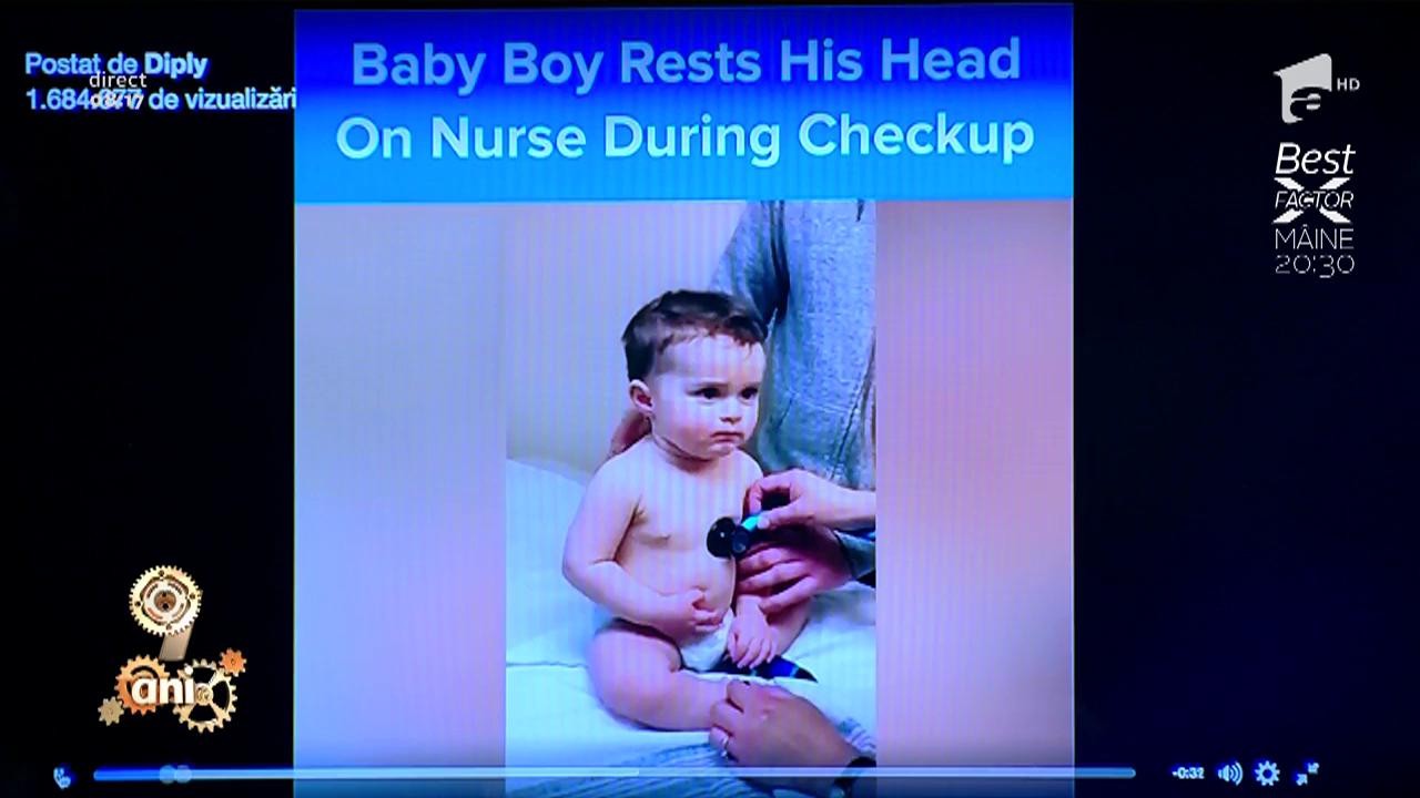 Smiley News: Un bebeluș somnoros la un control medical