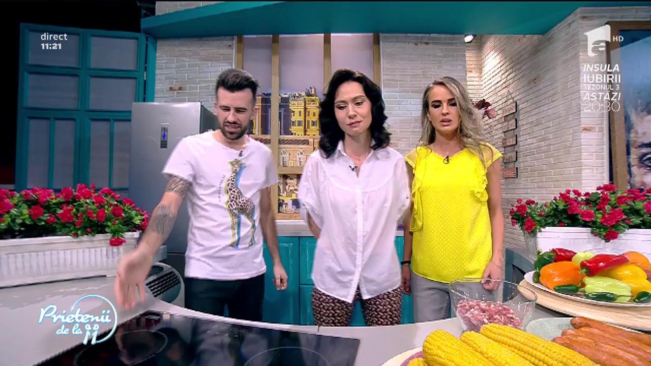 Andreea Moldovan găteşte "Porumb cu ardei, bacon și c&acirc;rnați"