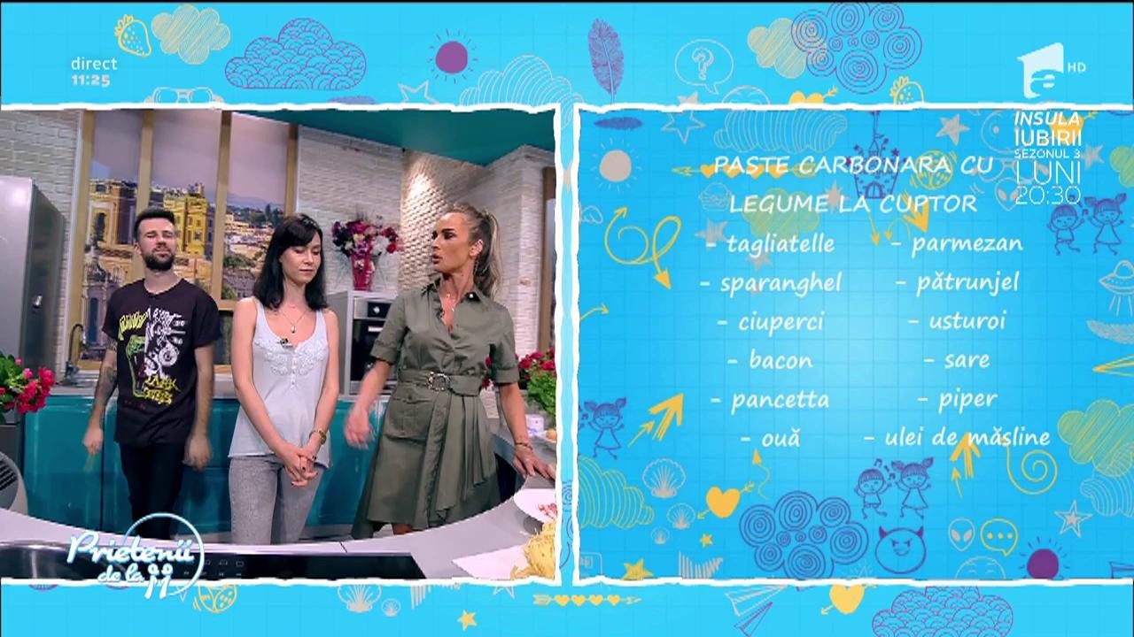 Andreea Moldovan găteşte "Paste carbonara cu legume la cuptor"