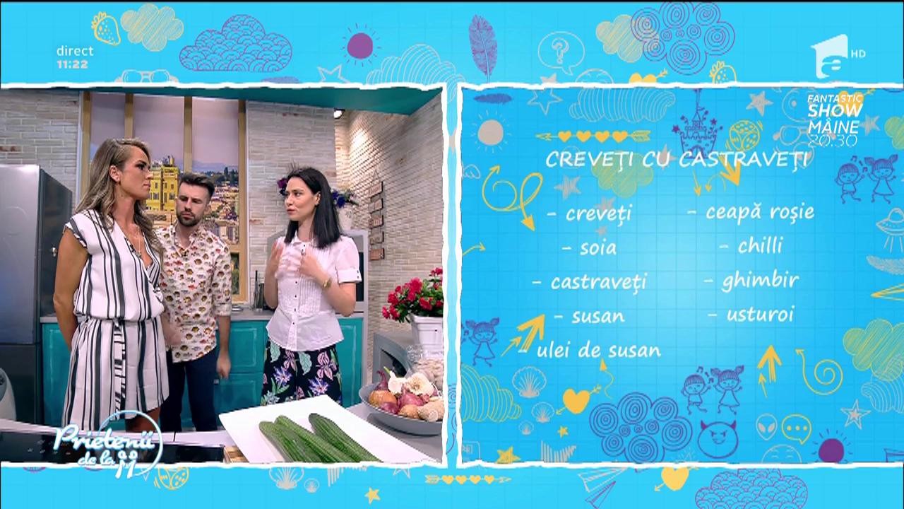 Andreea Moldovan găteşte "Creveţi cu castraveţi"