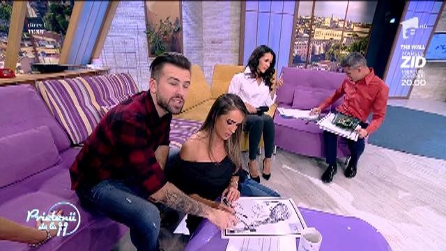 Florin Ristei și Diana Munteanu primesc de la Neagoe Gogu c&acirc;teva caricaturi de excepție: "Par a naibi rău &icirc;n poza asta, zici că sunt Cruella"