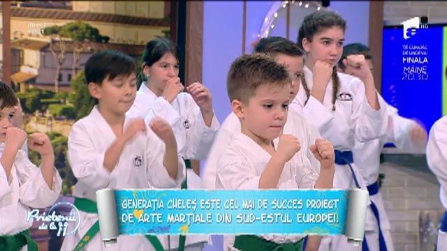 Demonstrație de karate. Cel mai de succes grup de arte marțiale din sud-estul Europei, prezent &icirc;n platoul Prietenii de la 11
