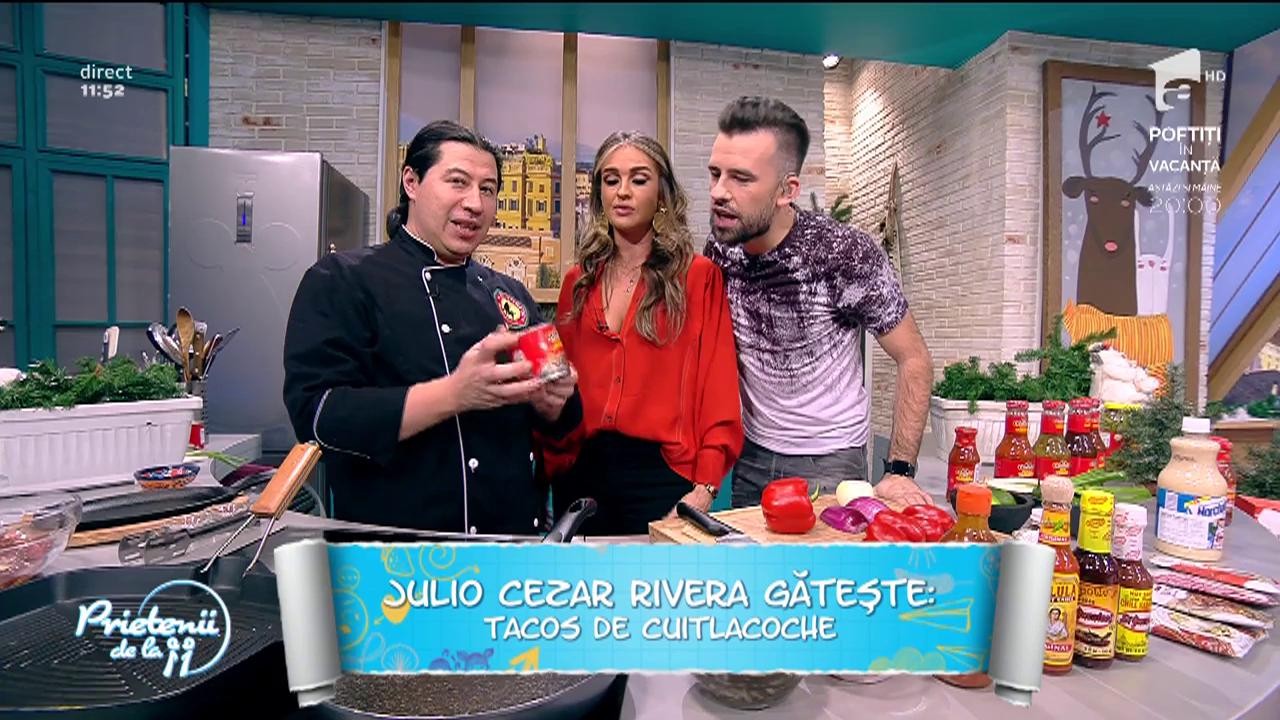 Reţeta zilei! Julio Cezar Rivera gătește "Tacos de cuitacoche"