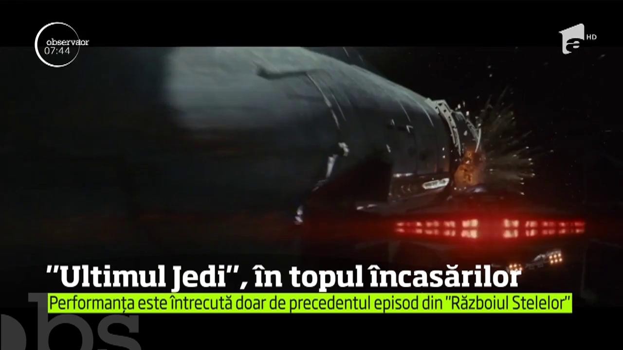Veste bună pentru fanii Star Wars. „Ultimul Jedi", noul film din serie, a intrat în topul încasărilor chiar de la lansare