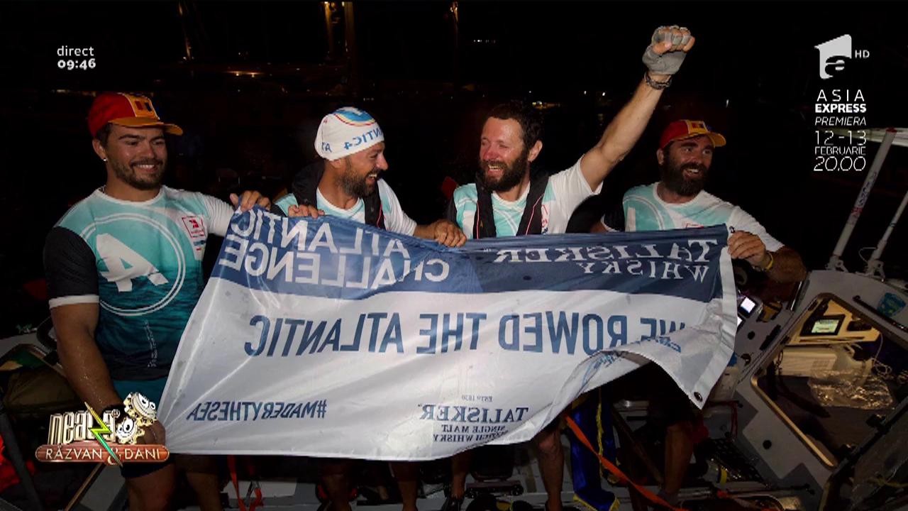 Au dobor&acirc;t trei recorduri mondiale! Patru rom&acirc;ni au reușit traversarea Oceanului Atlantic &icirc;ntr-o ambarcațiune cu v&acirc;sle