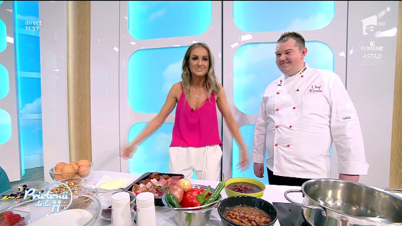 Chef Ervin Balog a gătit "Babgulyas cu carne de vită şi porc"
