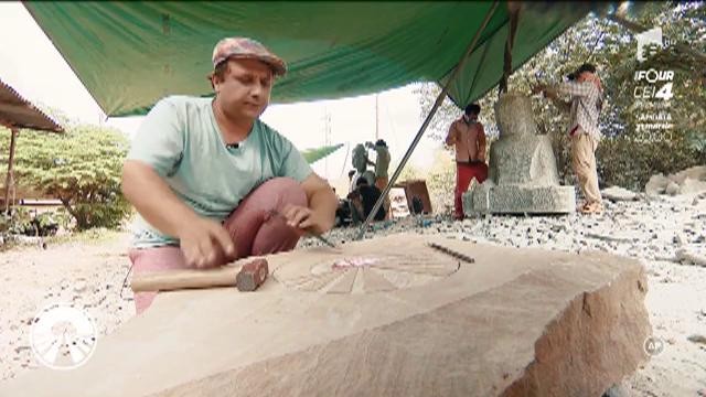 Br&acirc;ncuși e mic copil! Daniela Crudu a sculptat sigla "Asia Express"