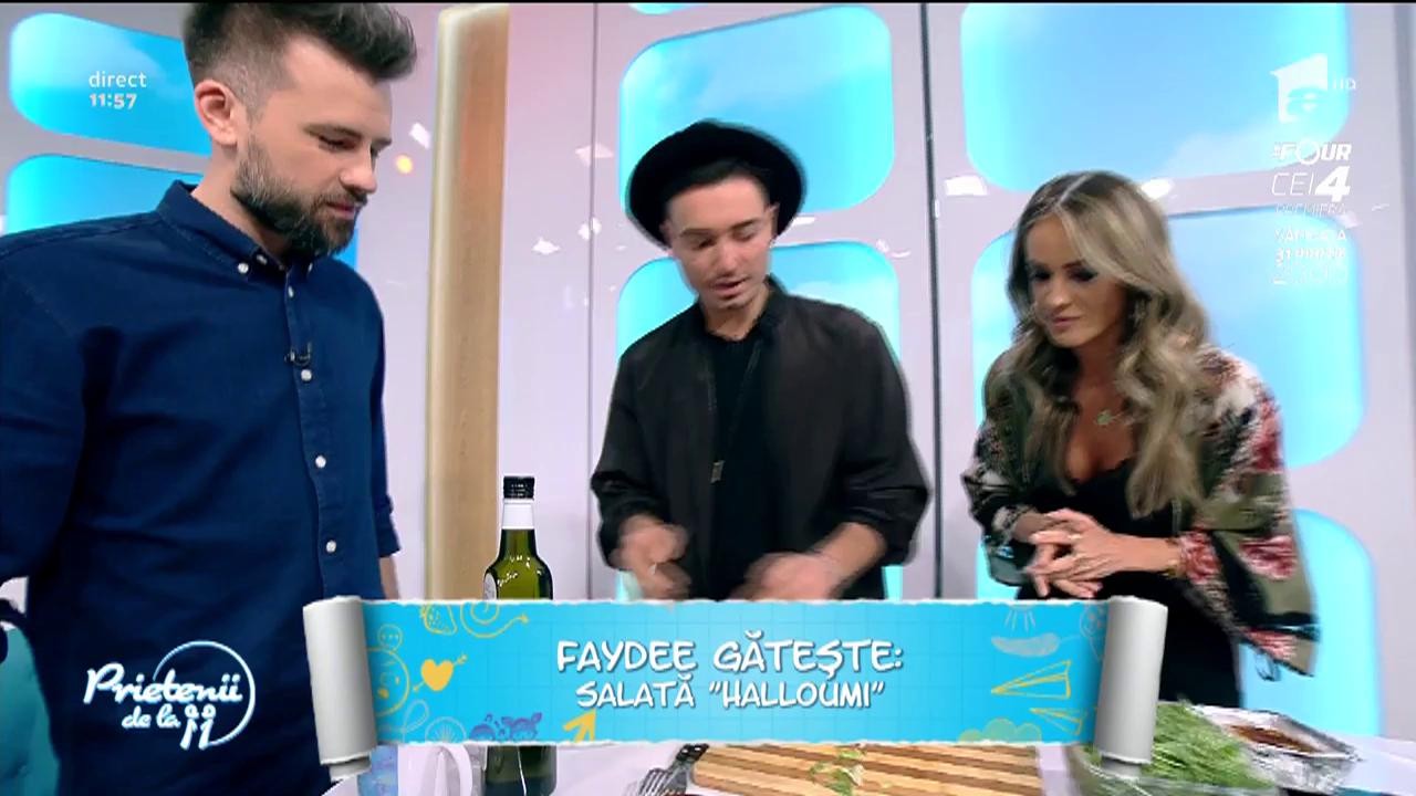 Faydee are talent şi &icirc;n bucătărie! Artistul a gătit la Prietenii de la 11 salată "Halloumi"