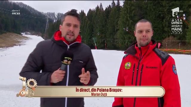 Starea p&acirc;rtiei de schi din Poiana Brașov