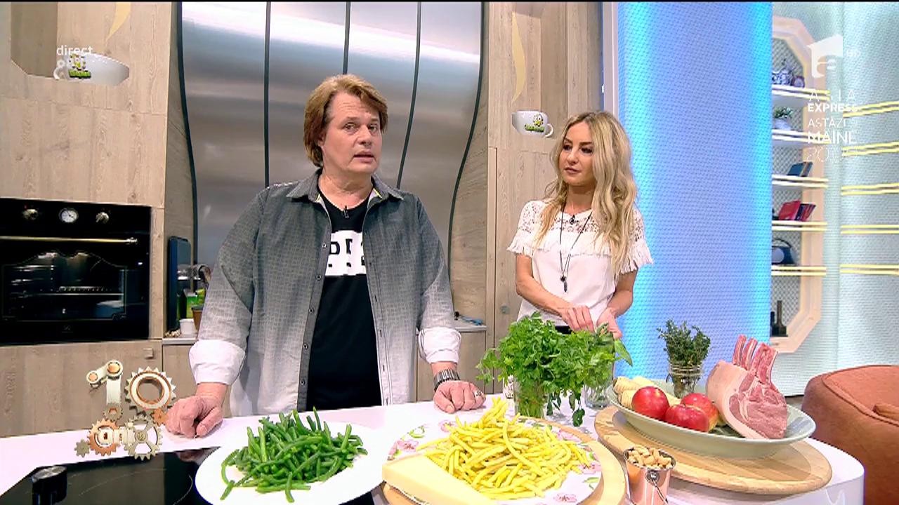 Gremolata cu cotlet de porc și garnitură de fasole verde