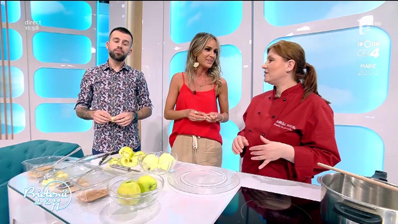 Chef Gabriela Pascaru a gătit "Tartă cu mere şi sos de vanilie"