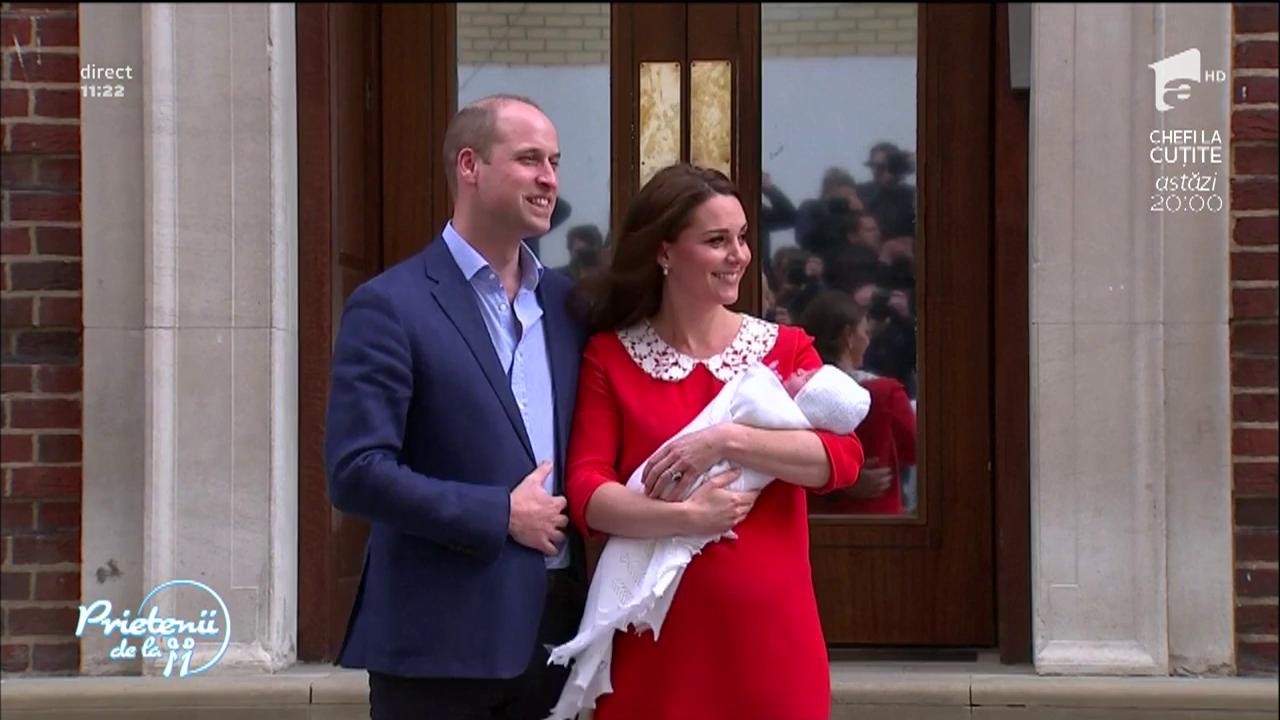 Primele imagini cu bebeluşul regal! Kate Middleton şi prinţul William l-au prezentat lumii, la ieşirea din spital