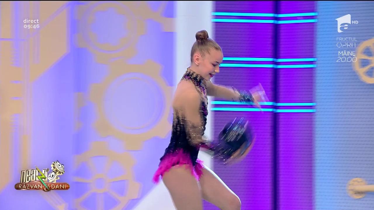Reprezentantele Rom&acirc;niei la Cupa Irina Deleanu, demonstrație de gimnastică ritmică &icirc;n platoul Neatza