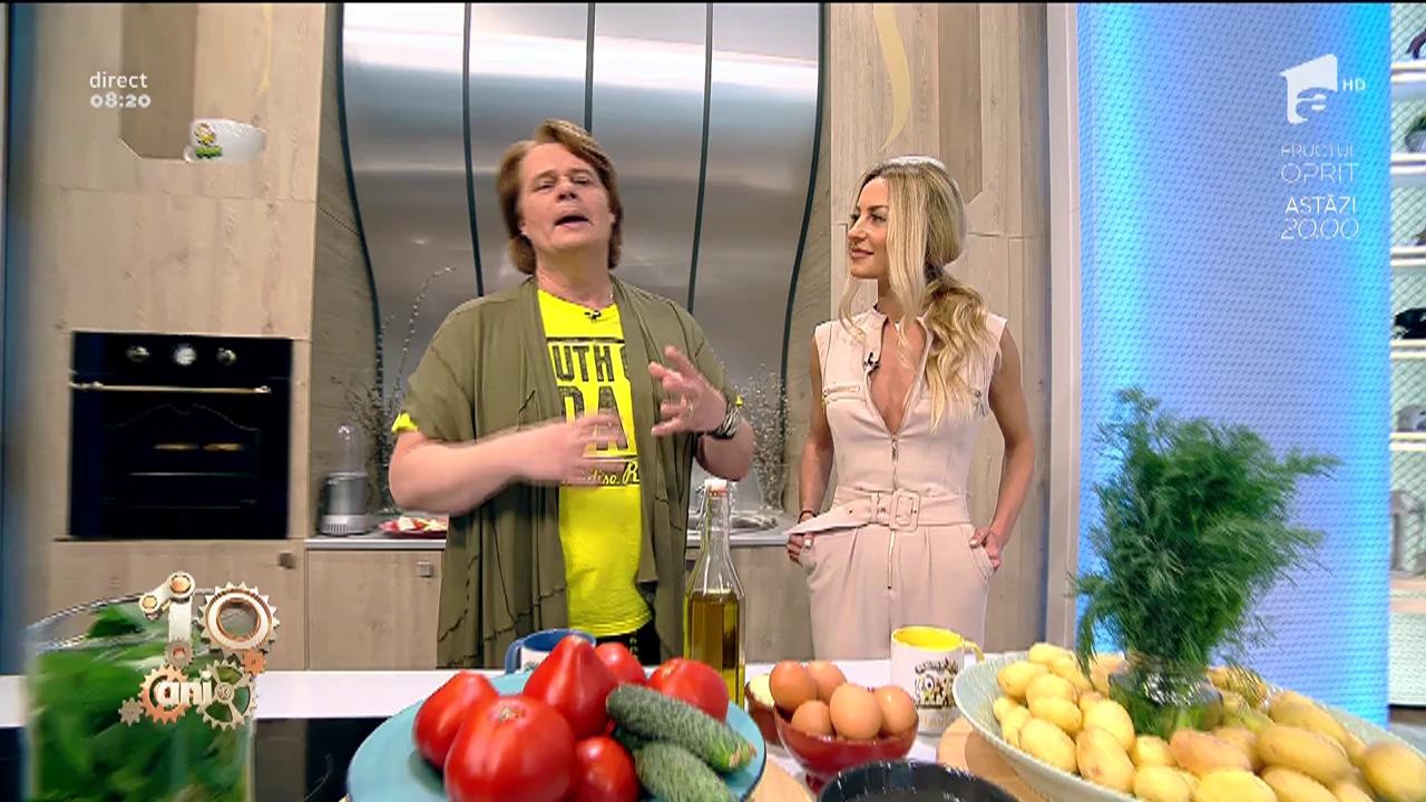 O rețetă pe bază de legume. &rdquo;Delicatesă de mai&rdquo;, un piure rustic servit cu roșii și mozzarella