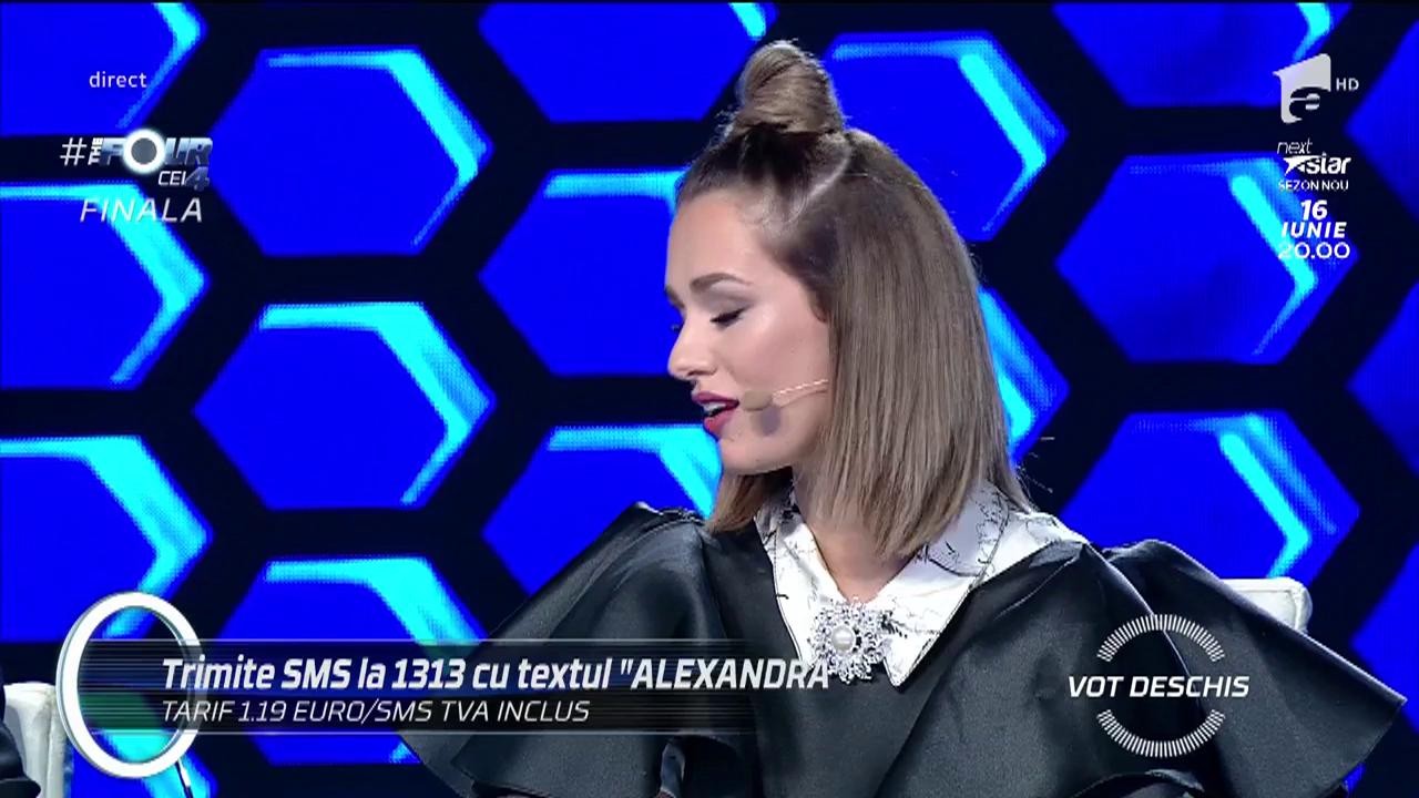 Feli Donos: "Alexandra, nu am nimic cu tine! Dar văd în tine un artist de mare"