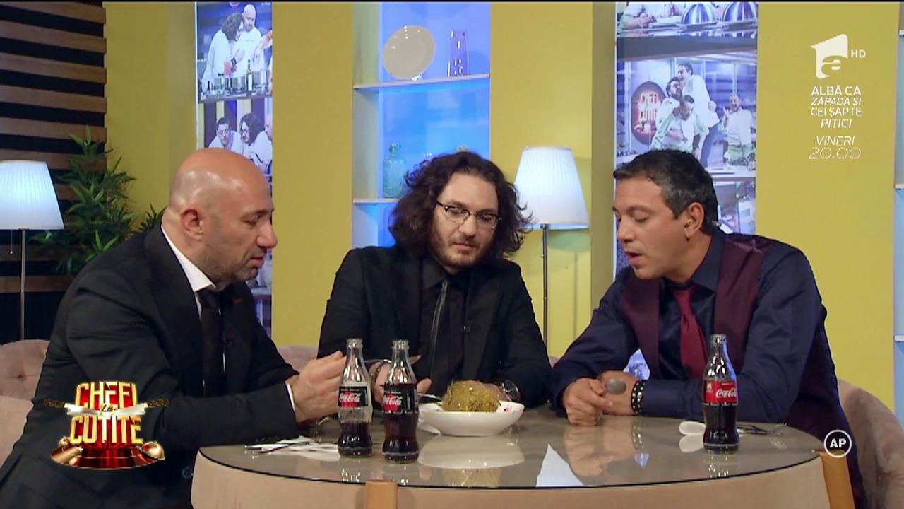 Jurații &rdquo;Chefi la cuțite&rdquo; degustă desertul finaliștilor: &rdquo;A fost un plating frumos&rdquo;