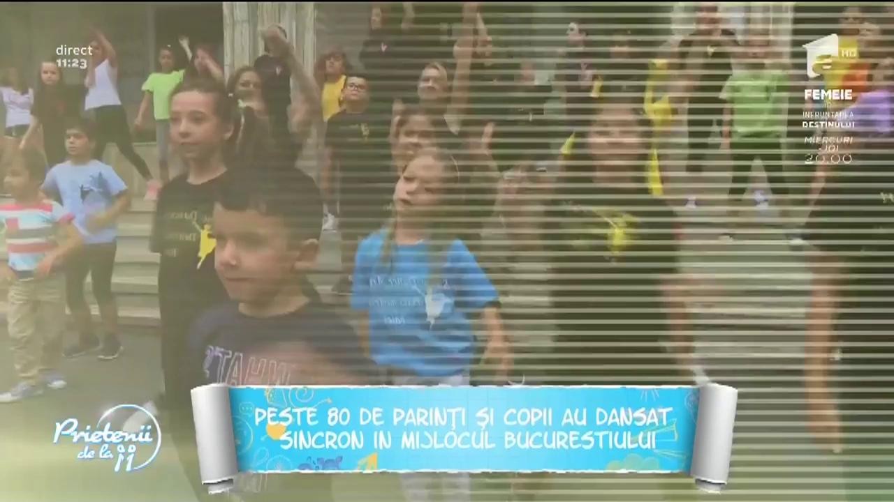 Distracția este promovață în familie. Flashmob de dans cu părinți și copii