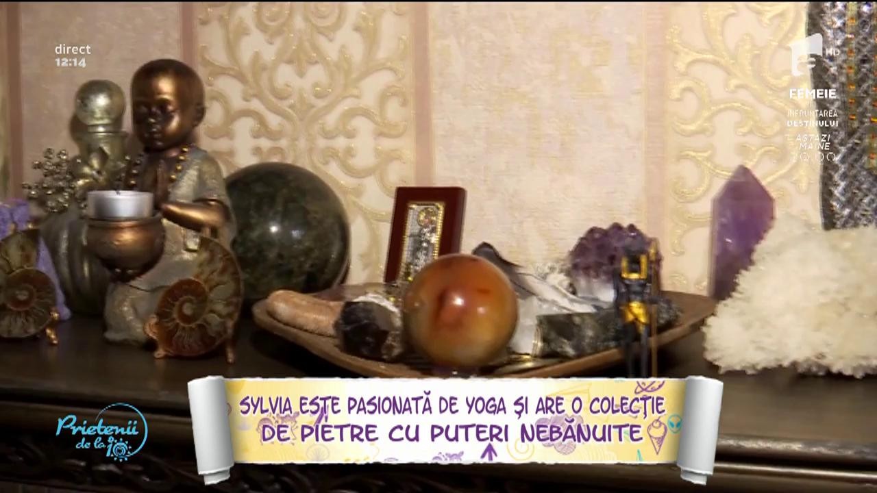 Sylvia este pasionată de yoga și are o colecție de pietre cu puteri nebănuite