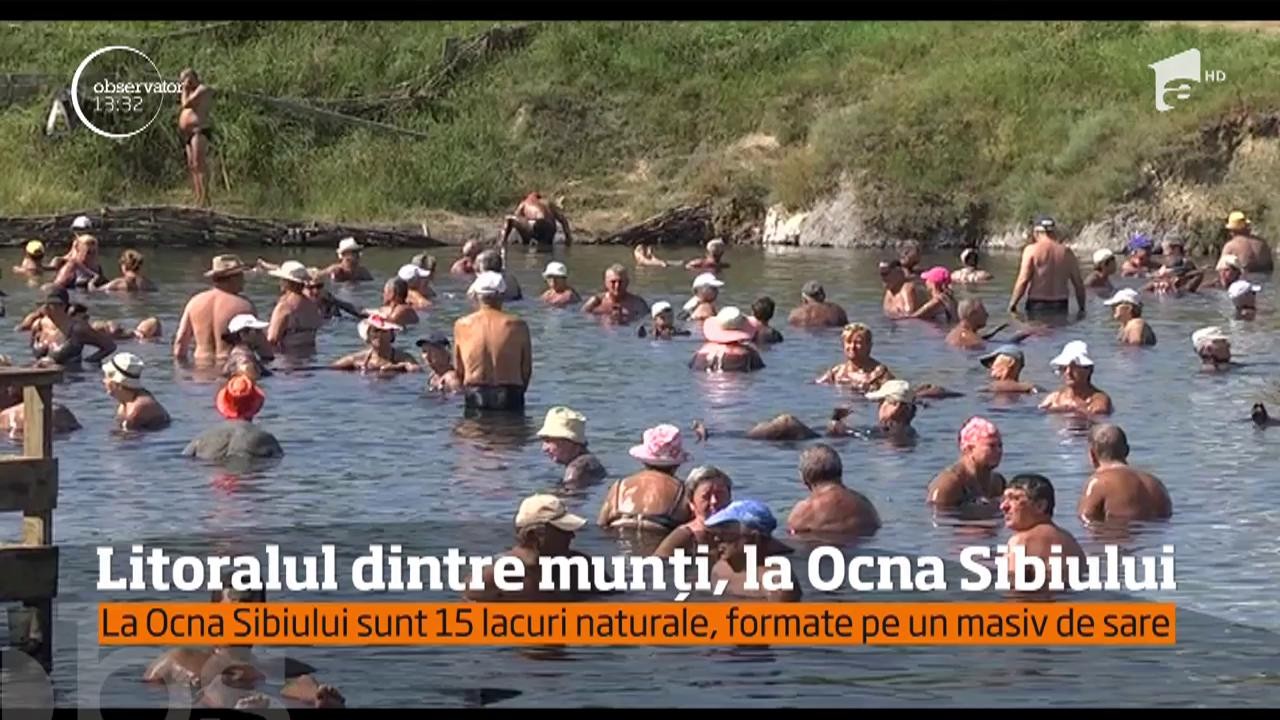 La Ocna Sibiului turiştii se pot bucura de vremea numai bună de plajă, dar şi de apele sărate ale lacurilor din zonă