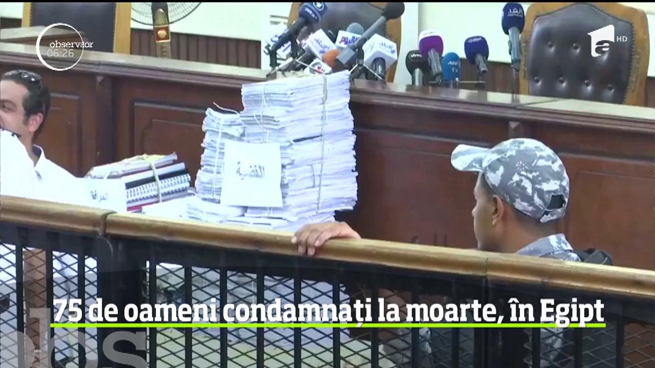 75 de oameni condamnați la moarte, &icirc;n Egipt, &icirc;n urma participării la un protest care nu a fost violent